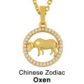 Shangjie OEM estilo chinês 12 colar de pingente de zodíaco colar de colar de ouro cheio de ouro colar de colar